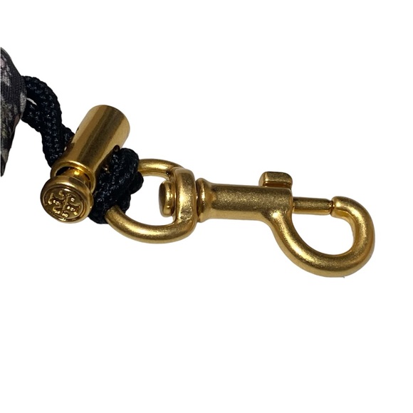 Tory Burch Floral Drawstring Pouch Bag With Leash Clip - Picture 4 of 7